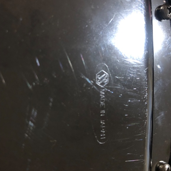 Stainless steel tray with brass handles, made in Japan - Picture 2 of 3